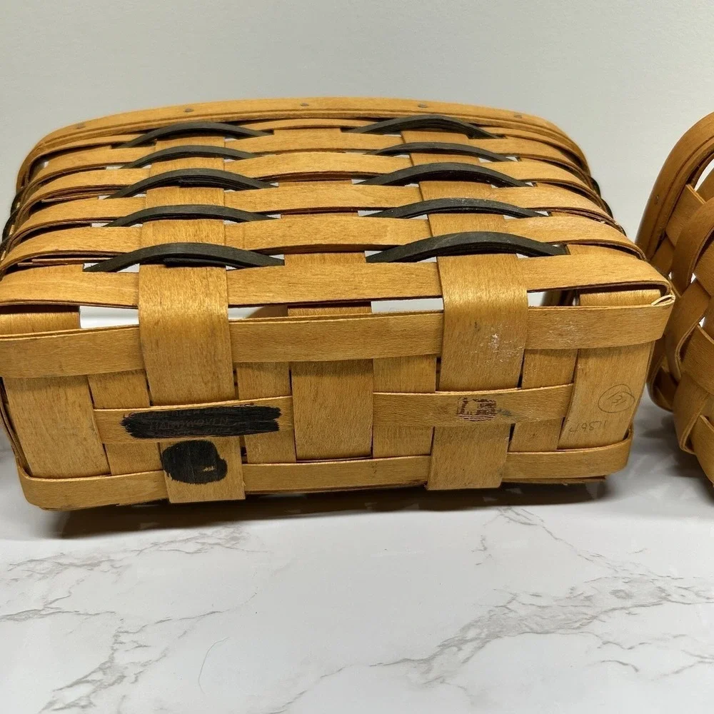 Longaberger Baskets Lot Of 3 Small